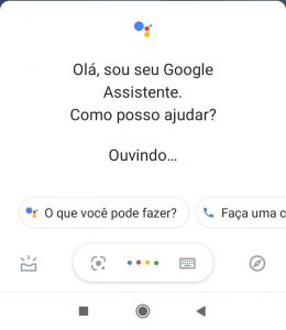 Acionando a Google Assistente