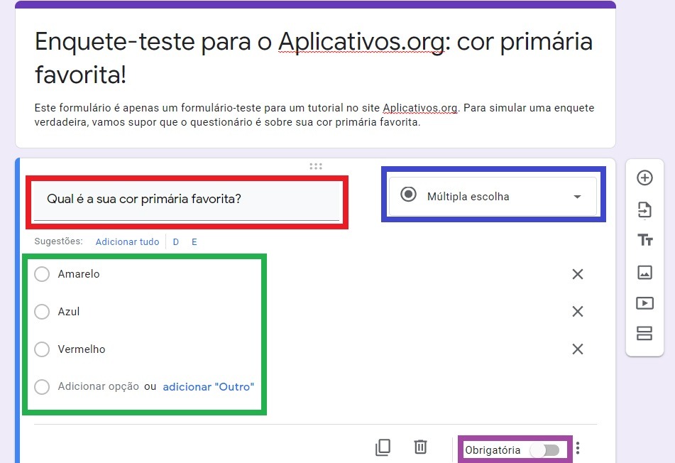 Perguntas e respostas do Google Forms